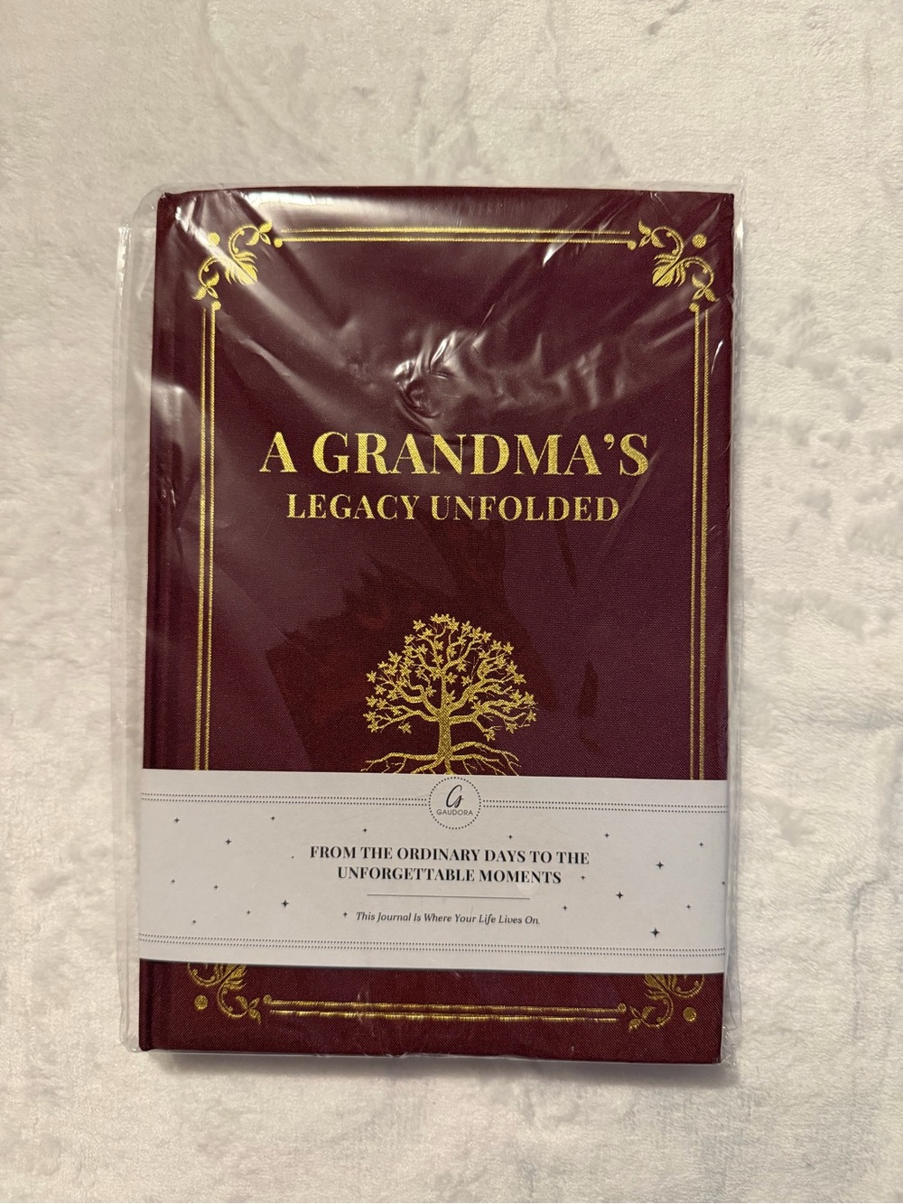 A Grandma's Legacy Unfolded Journal - Burgundy